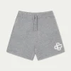 The Couture Club Twinsets-Fluffy Knit Emblem Shorts