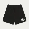 The Couture Club Twinsets-Fluffy Knit Emblem Shorts