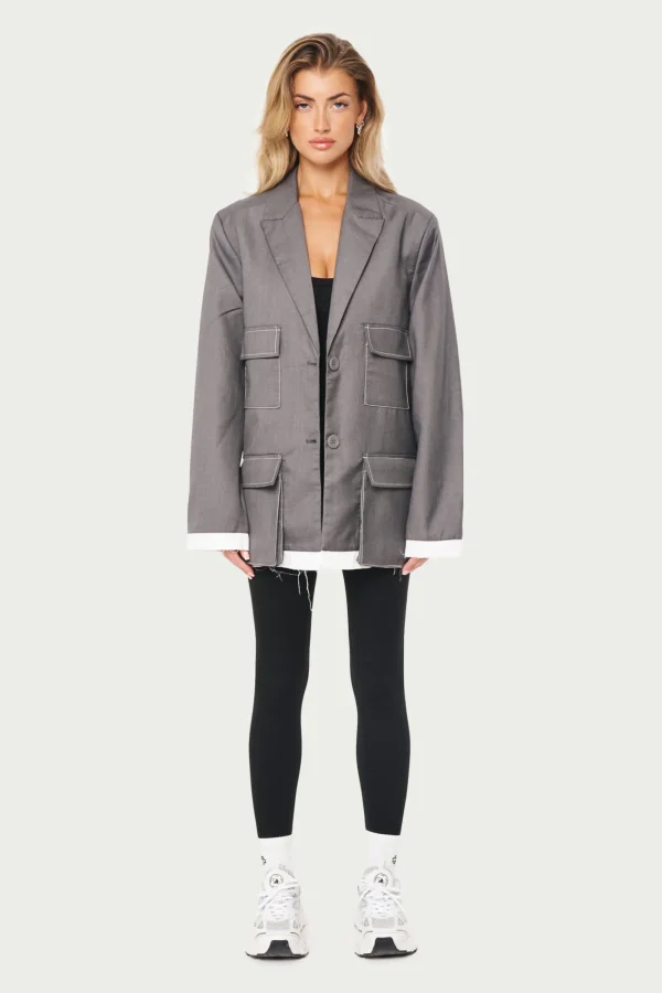 The Couture Club Coats & Jackets-Four Pocket Blazer Jacket