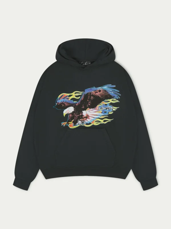 The Couture Club Hoodies-Graphic Flame Vintage Hoodie