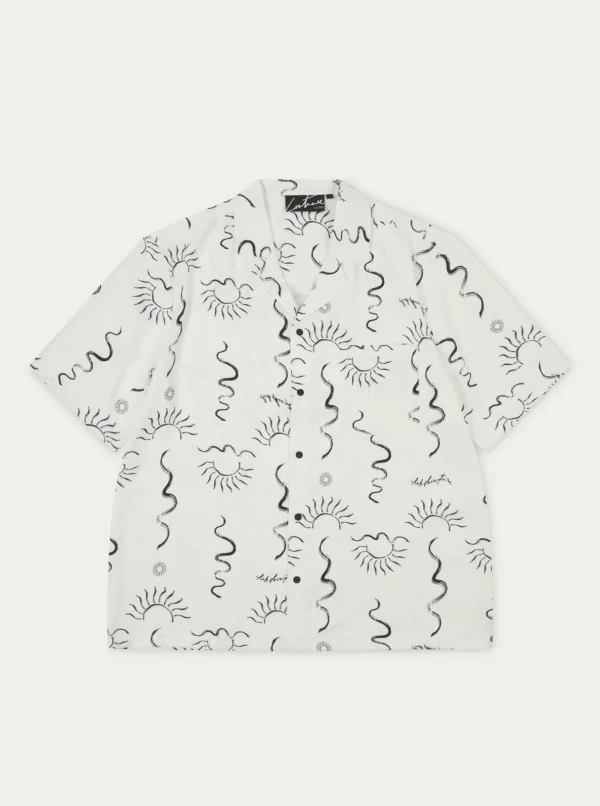 The Couture Club Shirts-Hand-Drawn Abstract Resort Shirt