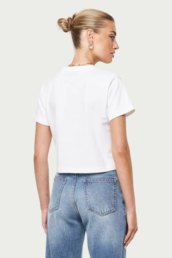 The Couture Club T-Shirts-Hawaiian Print Cropped T-Shirt