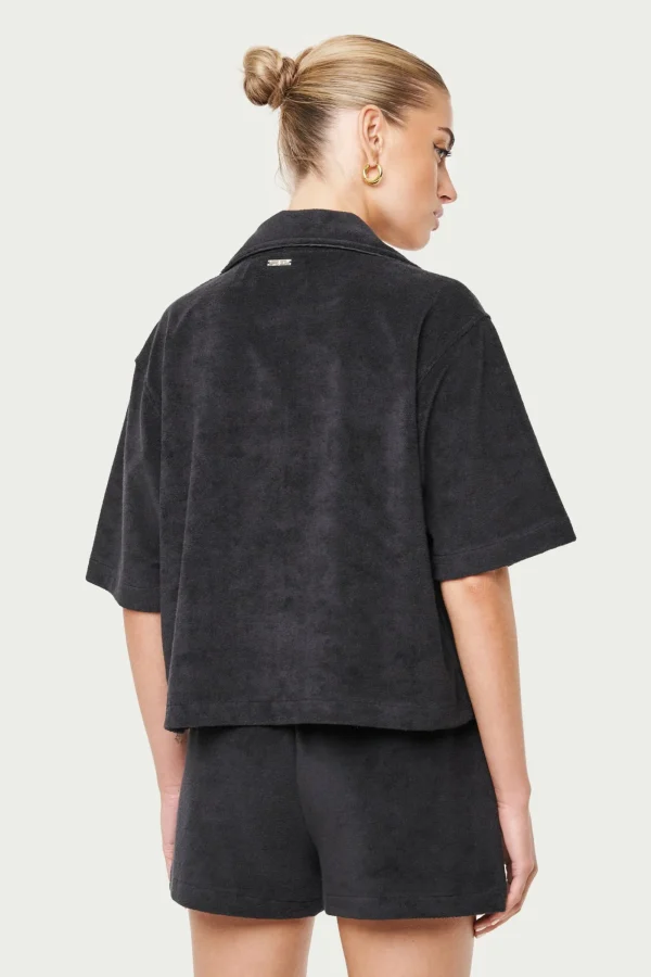 The Couture Club Tops-Heavyweight Towelled Resort Shirt