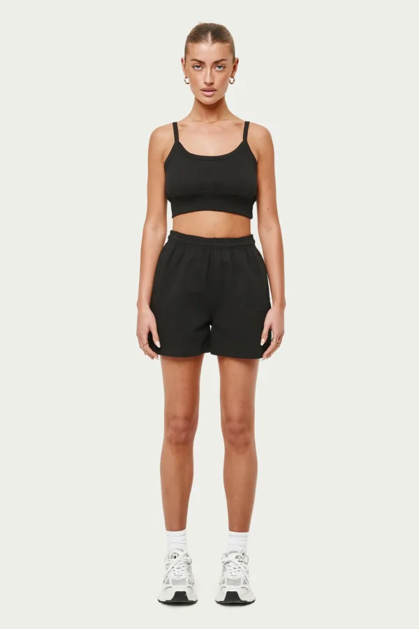 The Couture Club Tops-Jersey Logo Crop Top