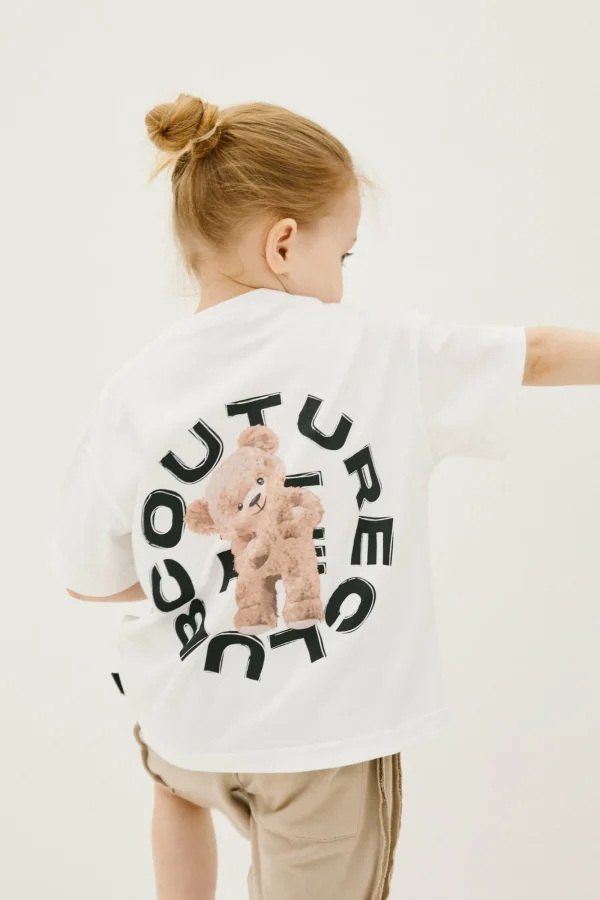 The Couture Club T-Shirts-Kids Circle Graphic Teddy T-Shirt