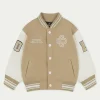 The Couture Club Jackets-Kids Emblem Varsity Bomber Jacket