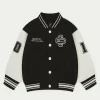 The Couture Club Jackets-Kids Emblem Varsity Bomber Jacket