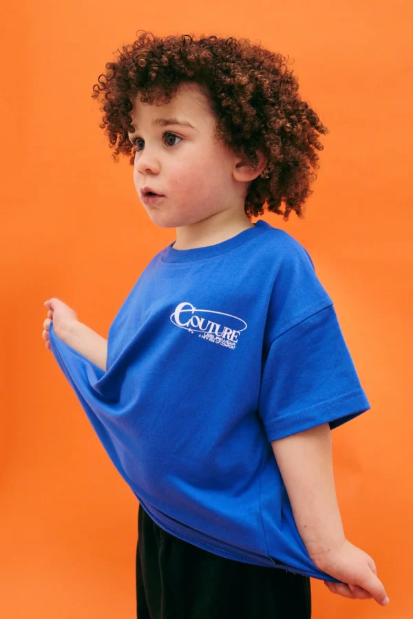 The Couture Club T-Shirts-Kids Globe Print Boxy T-Shirt