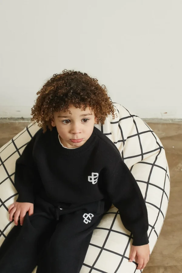 The Couture Club Tracksuits & Sets-Kids Knitted Emblem Crew