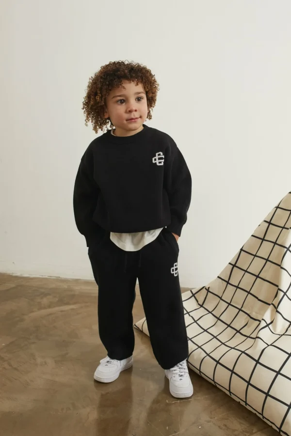 The Couture Club Tracksuits & Sets-Kids Knitted Emblem Crew