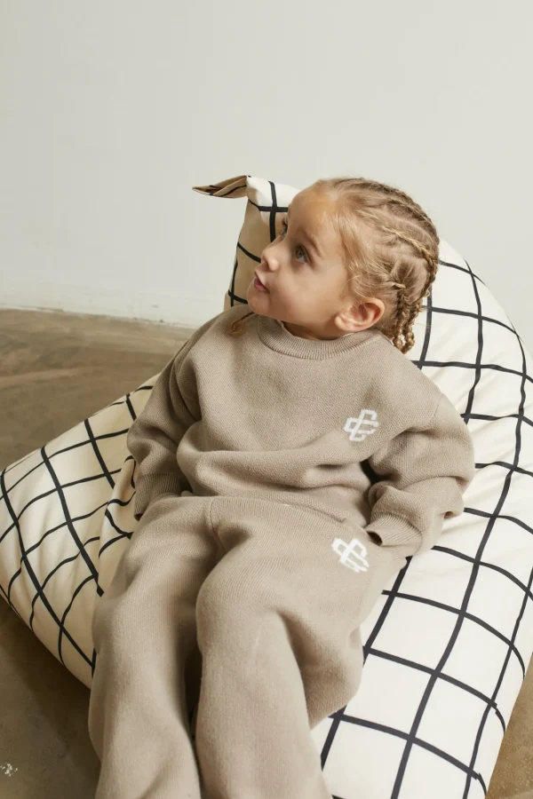 The Couture Club Tracksuits & Sets-Kids Knitted Emblem Crew