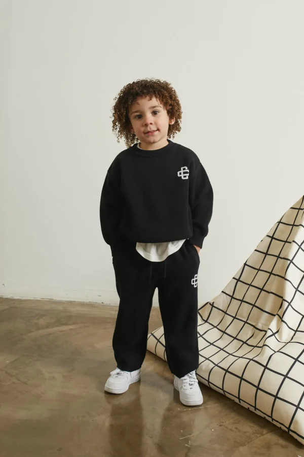 The Couture Club Tracksuits & Sets-Kids Knitted Emblem Crew
