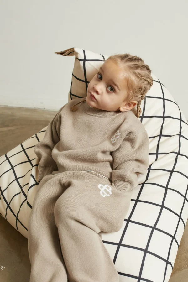 The Couture Club Tracksuits & Sets-Kids Knitted Emblem Crew