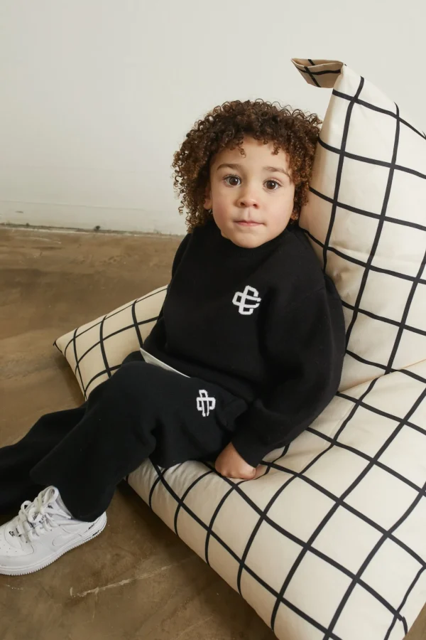 The Couture Club Tracksuits & Sets-Kids Knitted Emblem Jogger