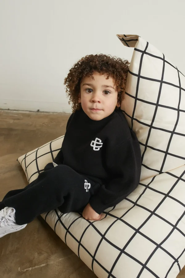The Couture Club Tracksuits & Sets-Kids Knitted Emblem Jogger