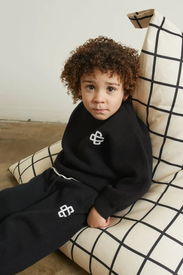 The Couture Club Tracksuits & Sets-Kids Knitted Emblem Jogger
