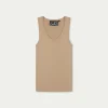 The Couture Club Tops-Knitted Logo Racer Vest