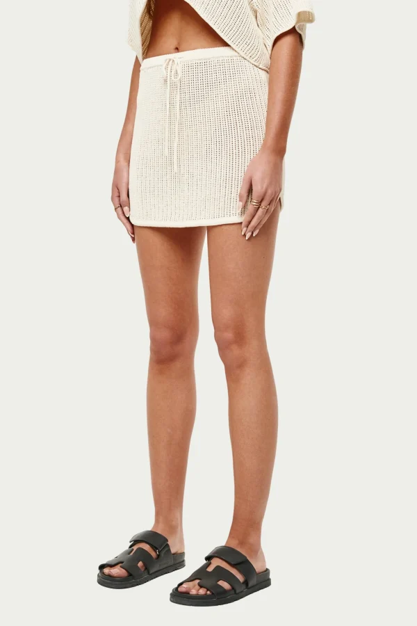 The Couture Club Co-Ords & Sets-Knitted Tie Waist Micro Skirt