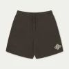The Couture Club Twinsets-Lightweight Fluffy Knit Emblem Shorts