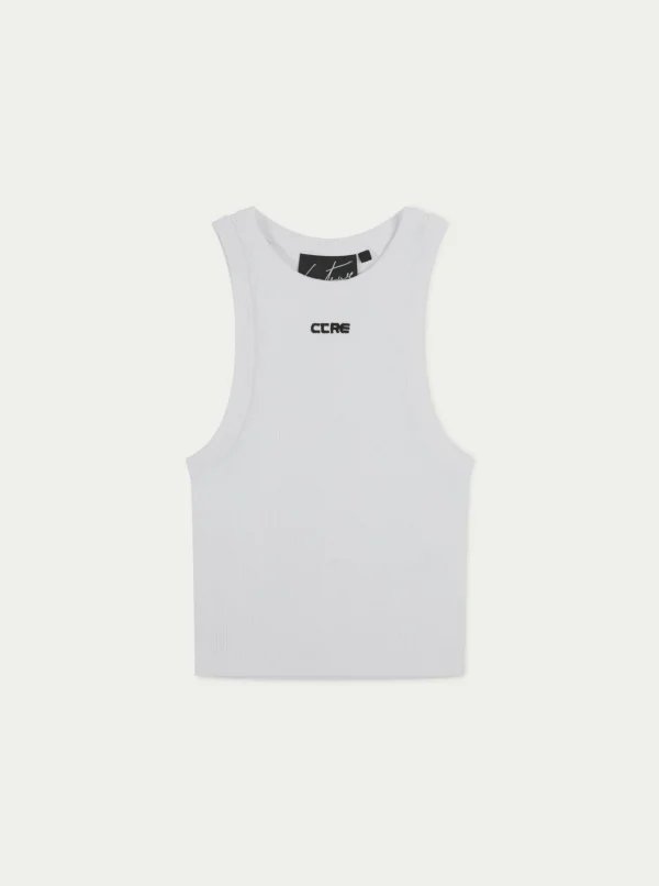 The Couture Club Tops-Logo Ribbed Racer Vest