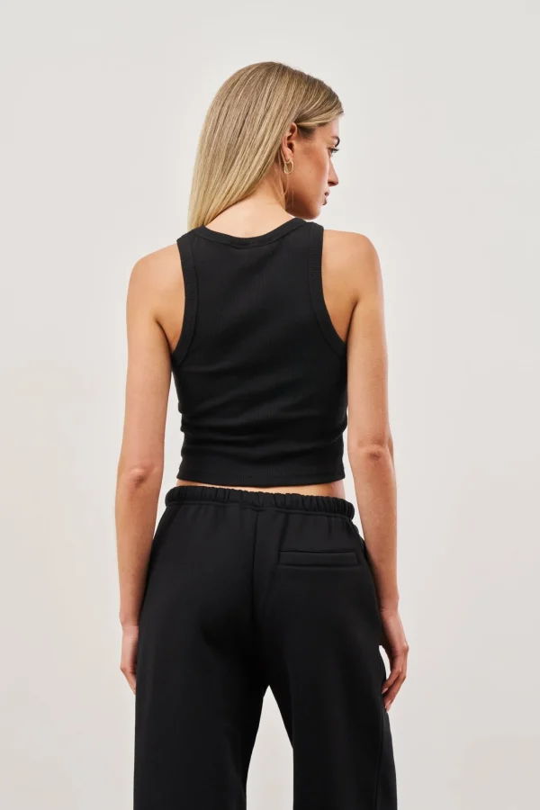 The Couture Club Tops-Logo Ribbed Racer Vest