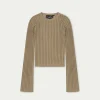 The Couture Club Tops-Loose Knit Long Sleeve Top