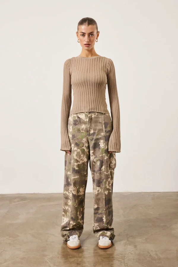 The Couture Club Tops-Loose Knit Long Sleeve Top