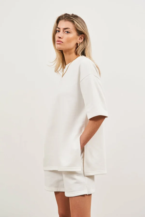 The Couture Club T-Shirts-Minimal Emblem Oversized T-Shirt