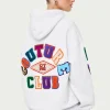 The Couture Club Hoodies-Multi Chenille Badged Hoodie