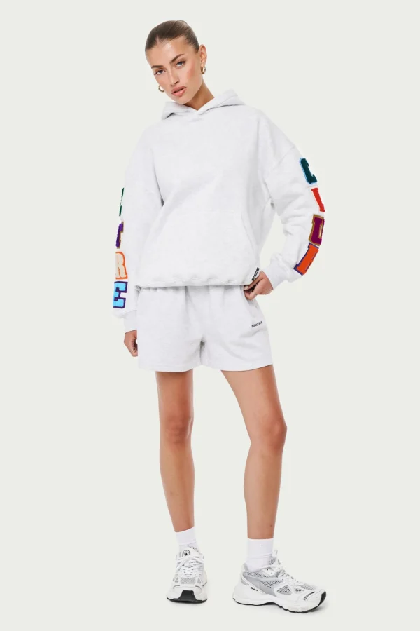 The Couture Club Hoodies-Multi Chenille Badged Hoodie