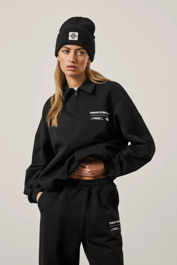 The Couture Club Tracksuits-Multi Graphic Relaxed Polo Top
