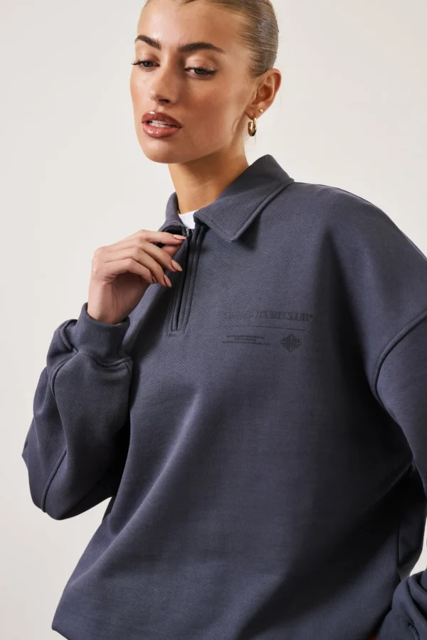 The Couture Club Tracksuits-Multi Graphic Relaxed Polo Top