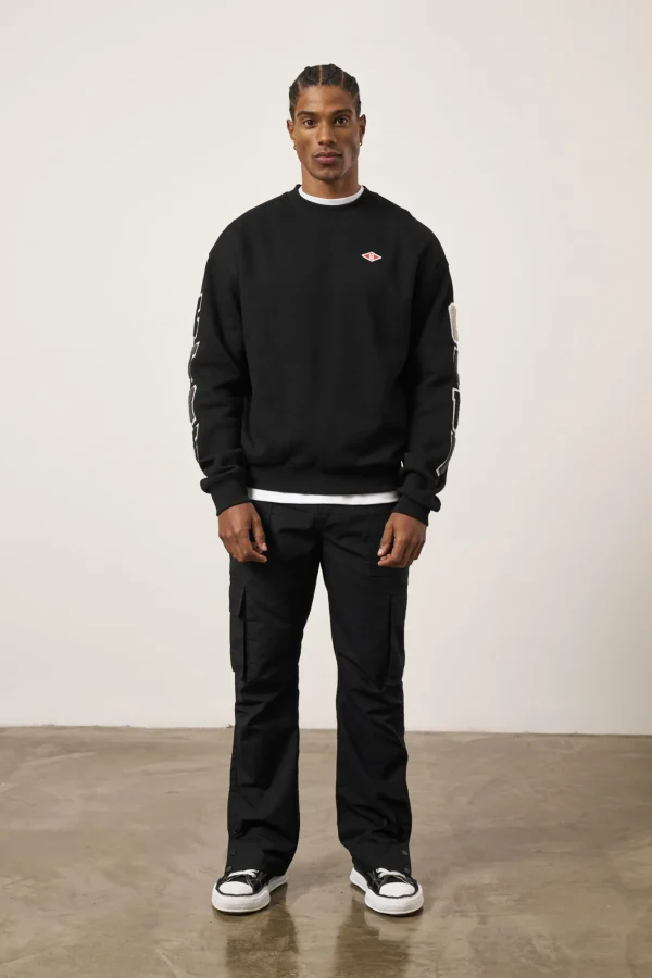 The Couture Club Sweatshirts-Multibadge Chenille Sweatshirt