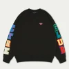 The Couture Club Sweatshirts-Multibadged Chenille Relaxed Sweatshirt