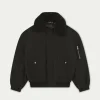 The Couture Club Coats & Jackets-Oversized Borg Detail Bomber Jacket