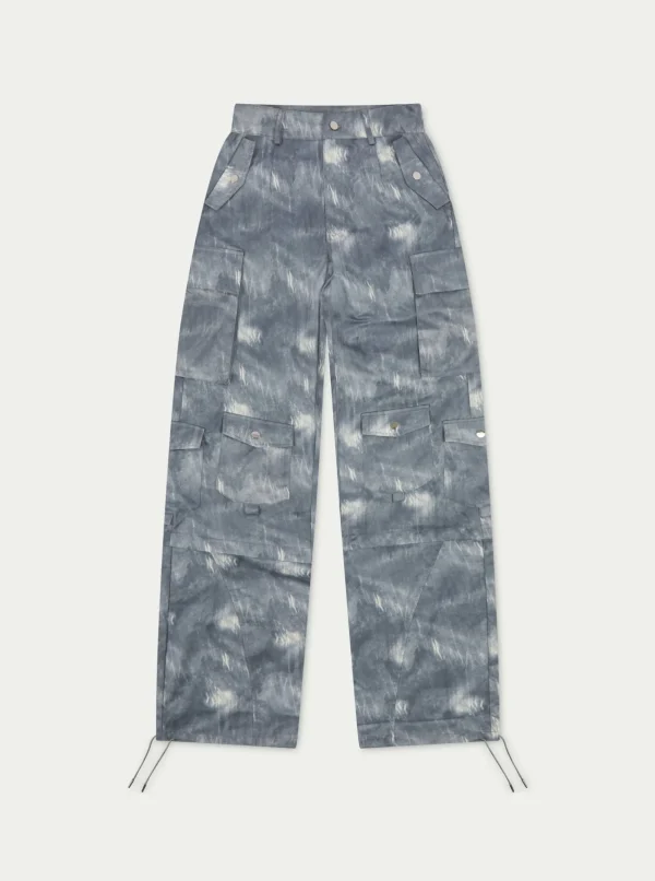 The Couture Club Bottoms-Oversized Tie Hem Cargo Pants