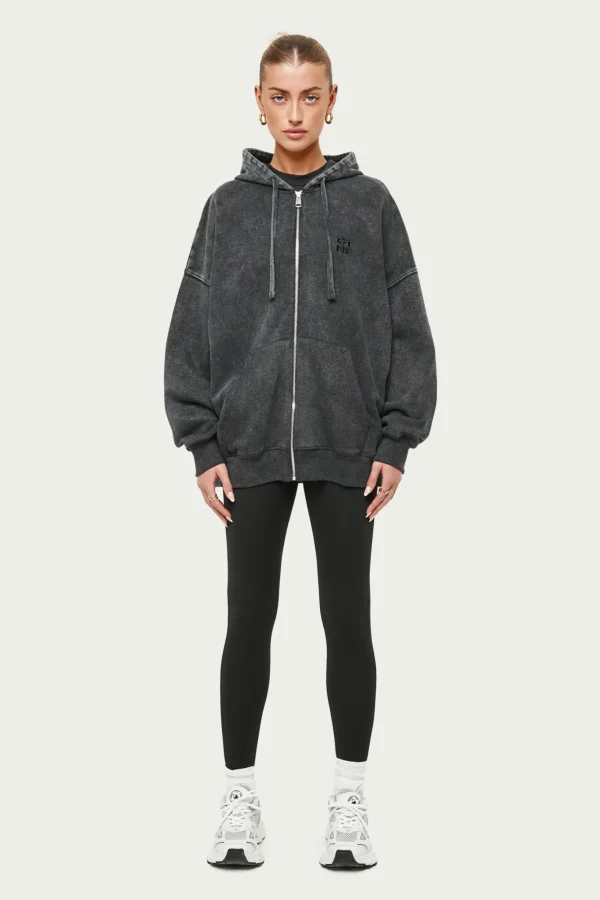 The Couture Club Hoodies-Oversized Zip Through Hoodie