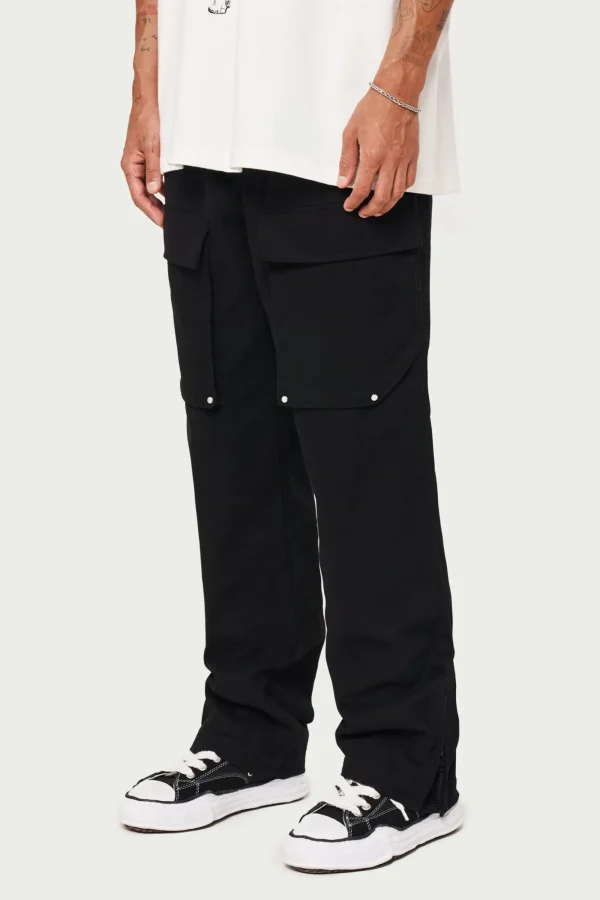 The Couture Club Cargo Pants-Peached Twill Straight Cargos