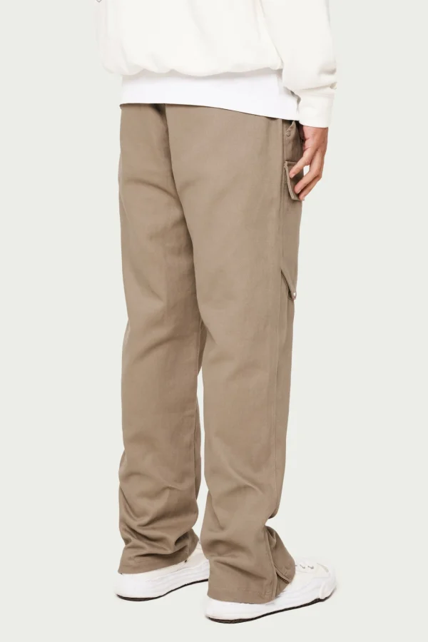 The Couture Club Cargo Pants-Peached Twill Straight Cargos