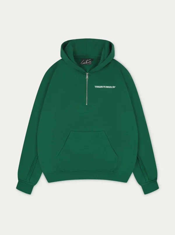 The Couture Club Tracksuits-Raw Seam Quarter Zip Hoodie