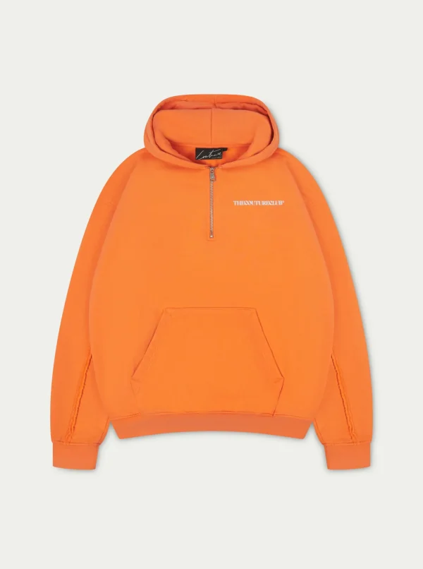 The Couture Club Hoodies-Raw Seam Quarter Zip Hoodie