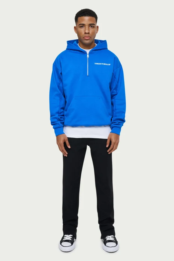 The Couture Club Hoodies-Raw Seam Quarter Zip Hoodie