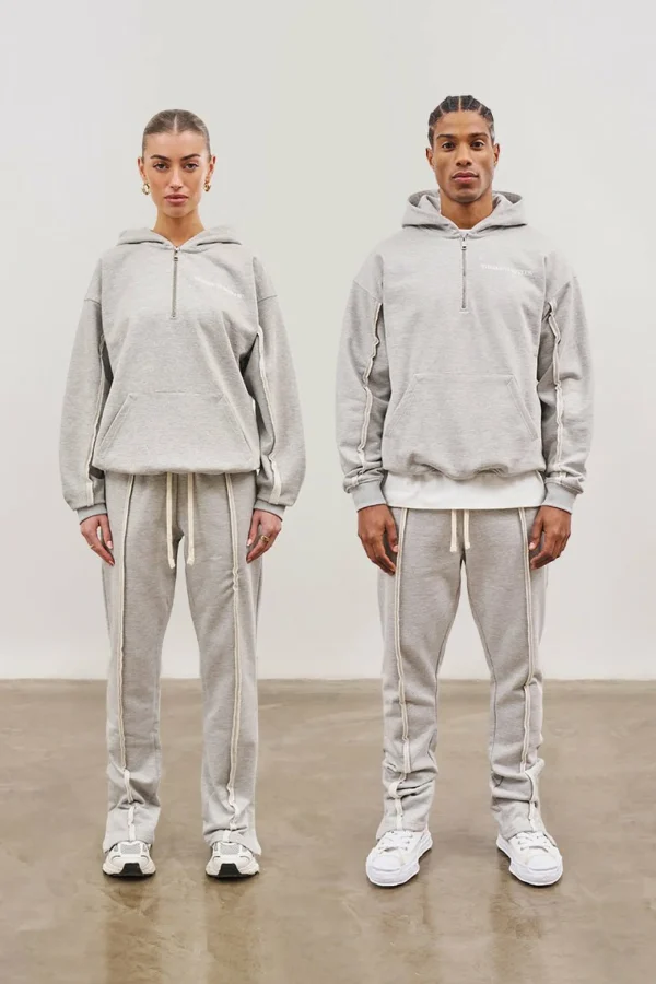 The Couture Club Tracksuits-Raw Seam Straight Leg Joggers
