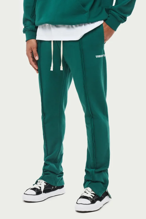 The Couture Club Tracksuits-Raw Seam Straight Leg Joggers