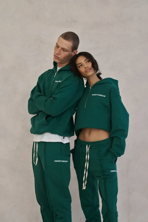 The Couture Club Tracksuits-Raw Seam Straight Leg Joggers