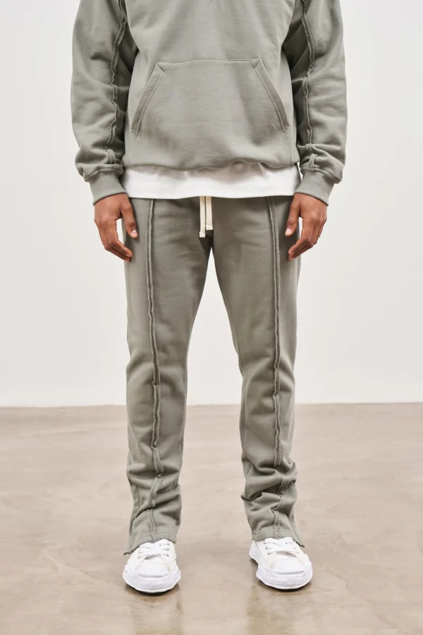 The Couture Club Twinsets-Raw Seam Straight Leg Joggers