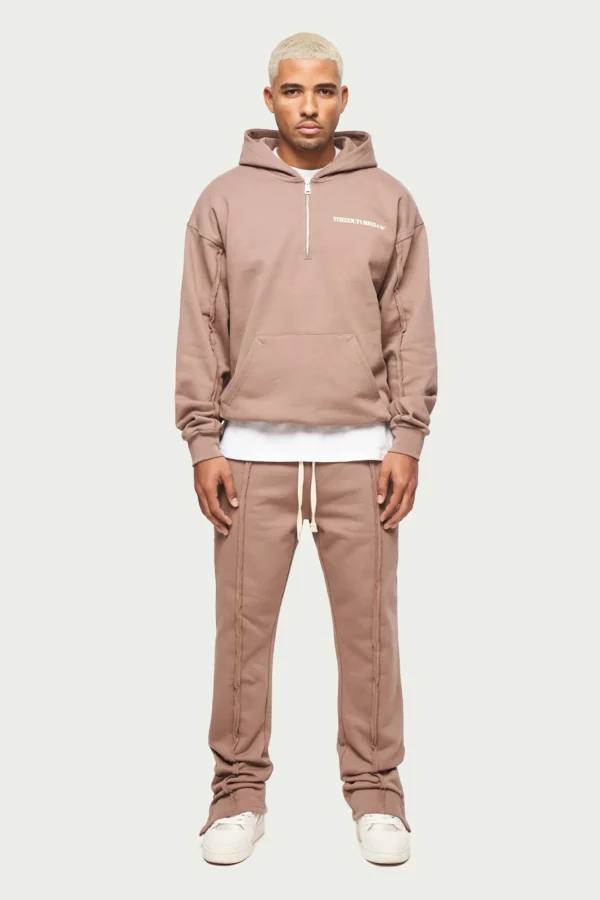 The Couture Club Twinsets-Raw Seam Straight Leg Joggers