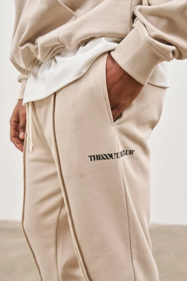 The Couture Club Twinsets-Raw Seam Straight Leg Joggers