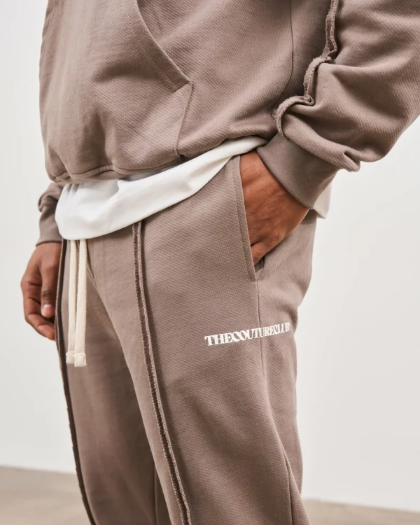 The Couture Club Tracksuits-Raw Seam Straight Leg Joggers