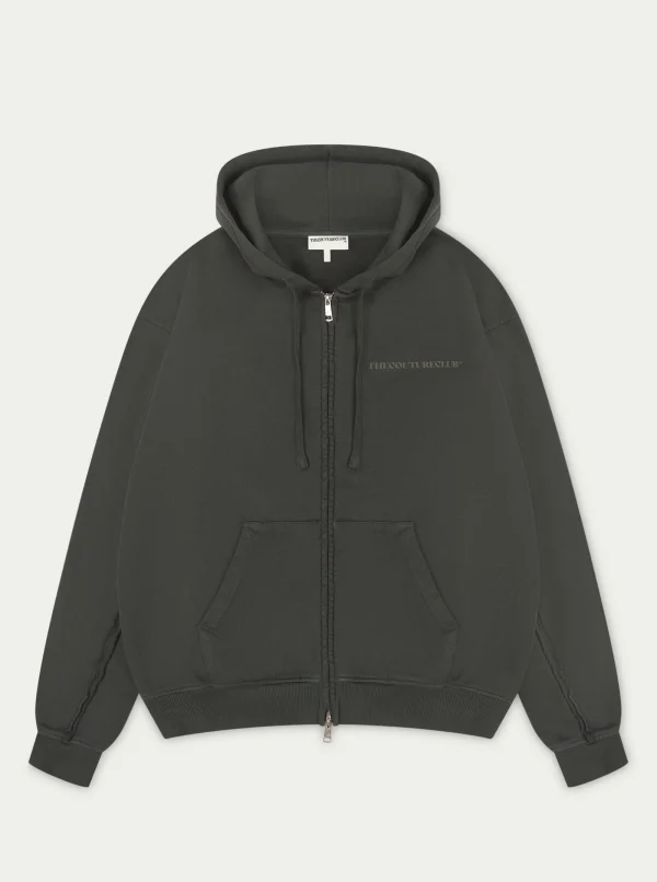 The Couture Club Twinsets-Raw Seam Zip Through Hoodie